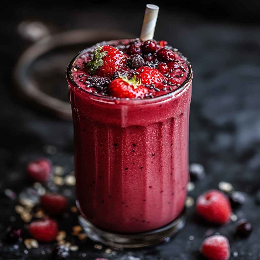 smoothie healthy au fruits rouge