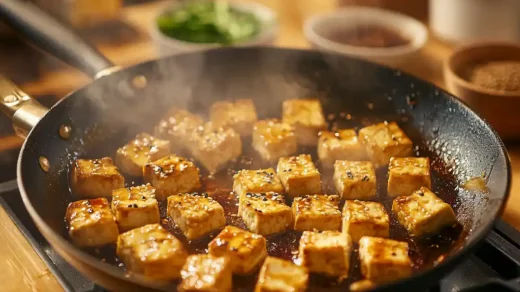 Tofu grillé à la poêle